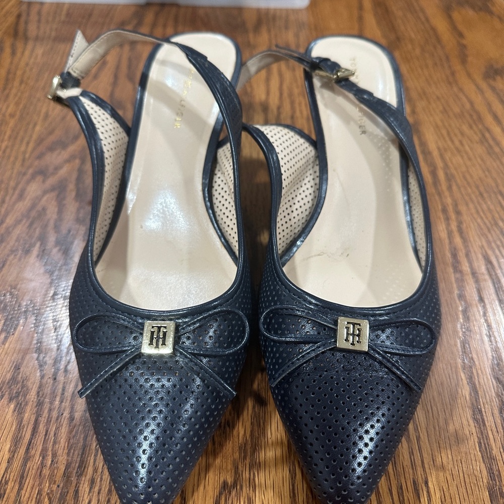 Tommy Hilfiger Navy Blue Women's Slingback Shoes